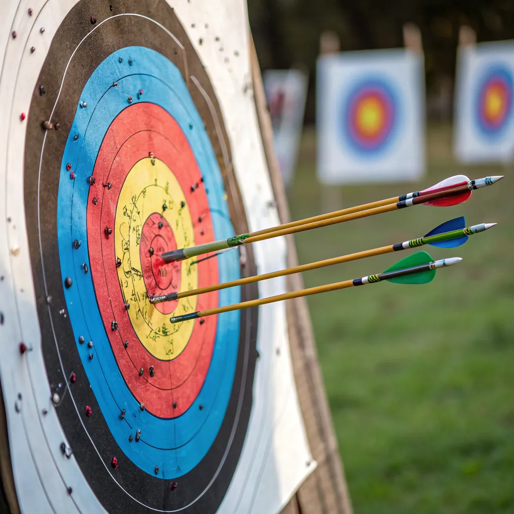 Archery Target with Arrows